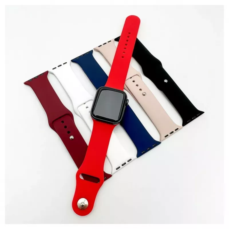 Evelatus Bracelete de silicone Loop para Watch 38/40/41mm (132mm M/L) vermelha