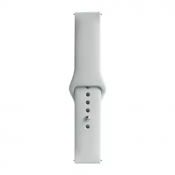 Evelatus Braceletes de silicone Loop para Watch 20mm (130mm M/L) prateadas
