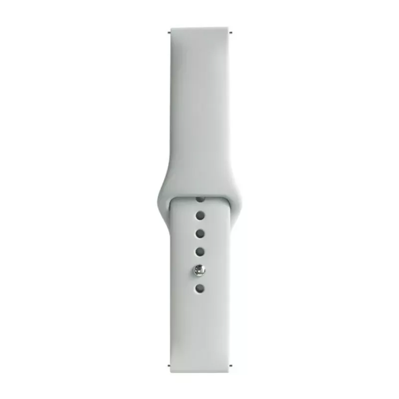 Evelatus Braceletes de silicone Loop para Watch 20mm (130mm M/L) prateadas