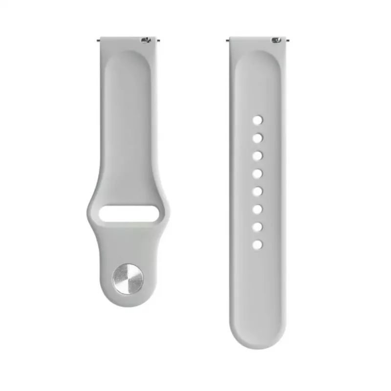Evelatus Braceletes de silicone Loop para Watch 20mm (130mm M/L) prateadas
