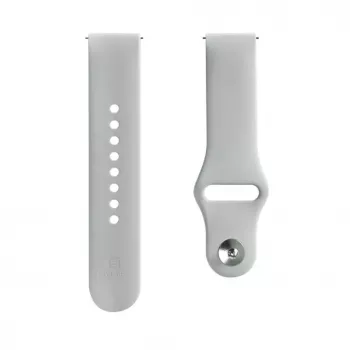 Evelatus Braceletes de silicone Loop para Watch 20mm (130mm M/L) prateadas