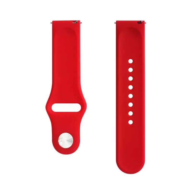 Evelatus Watch 22mm Silicone Loop Watch Strap (130mm M/L) Red