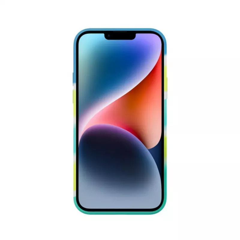 Evelatus Capa de silicone para Apple iPhone 15 multicolor amarelo verde
