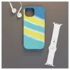 Evelatus Capa de silicone para Apple iPhone 15 multicolor amarelo verde