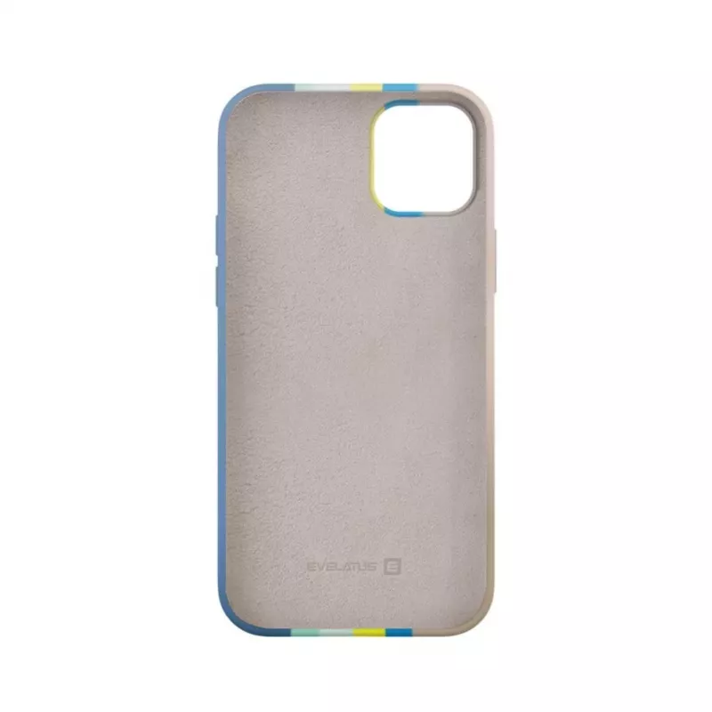 Evelatus Capa de silicone para Apple iPhone 15 multicolor azul rosa