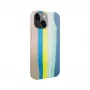 Evelatus Capa de silicone para Apple iPhone 15 multicolor azul rosa
