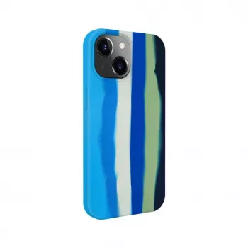 Evelatus Capa de silicone para Apple iPhone 15 multicolor azul