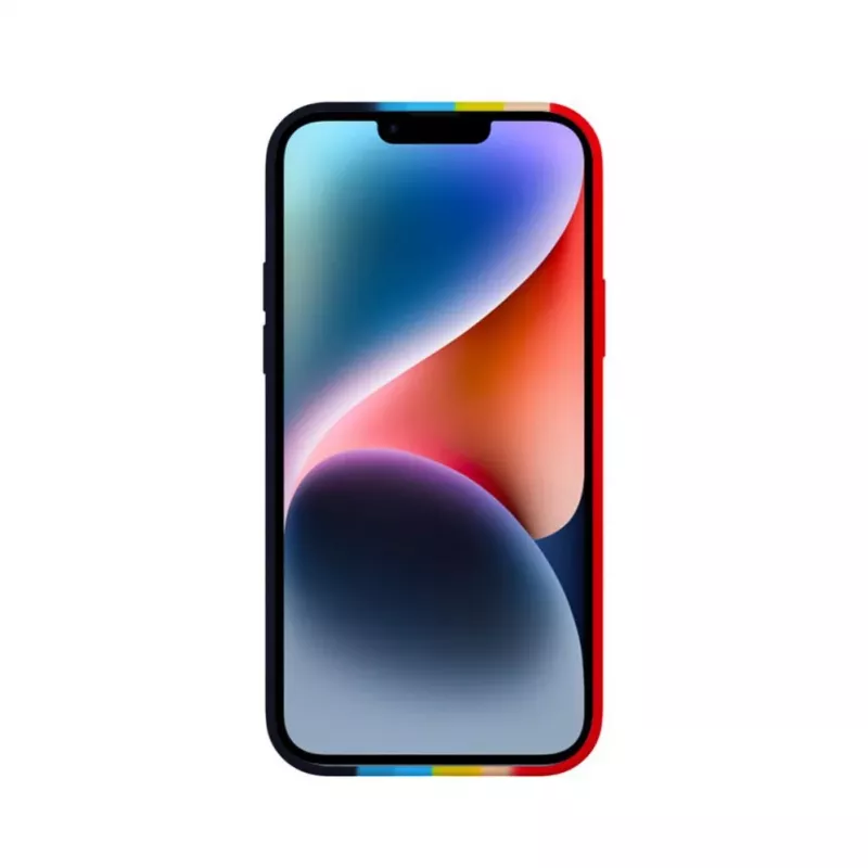 Evelatus Capa de silicone para Apple iPhone 15 multicolor arco-íris