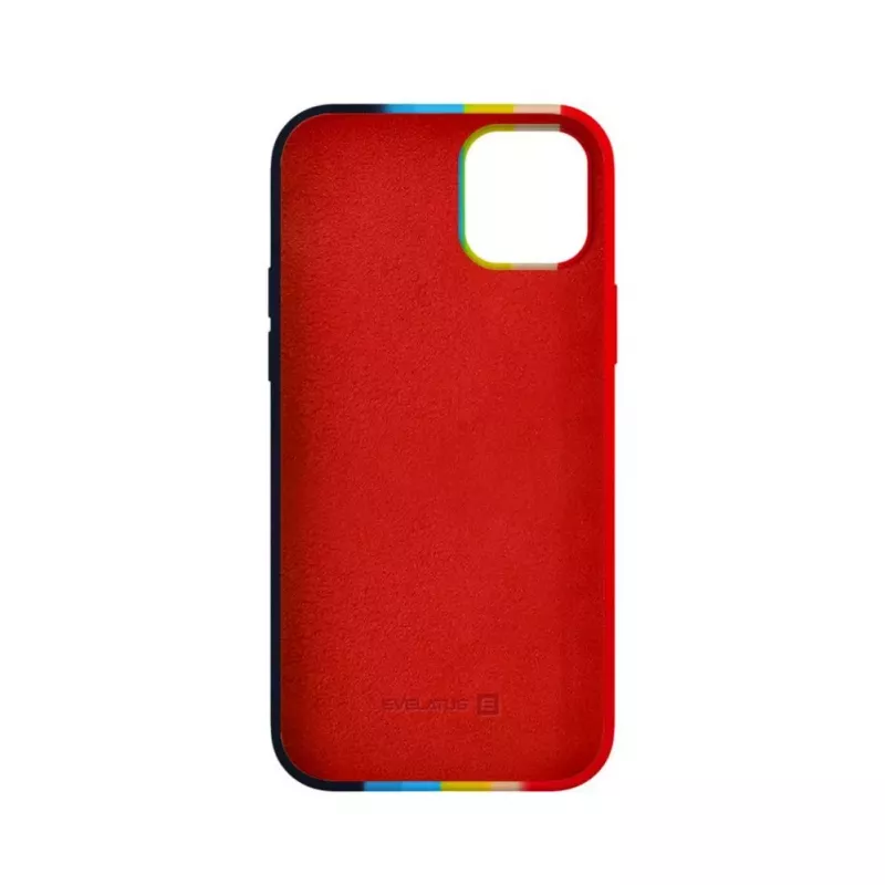 Evelatus Capa de silicone para Apple iPhone 15 multicolor arco-íris