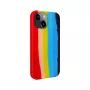 Evelatus Capa de silicone para Apple iPhone 15 multicolor arco-íris