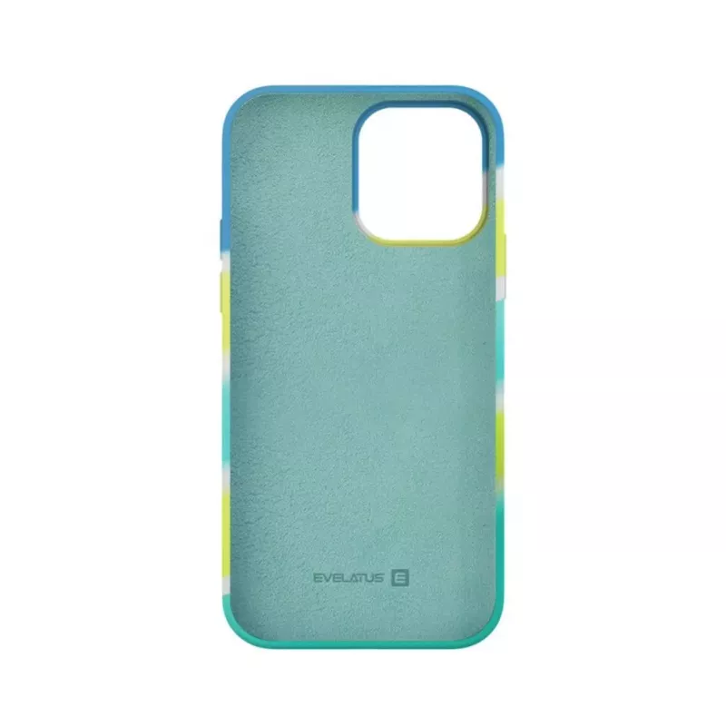 Evelatus Capa de silicone para Apple iPhone 15 Pro multicolor amarelo verde