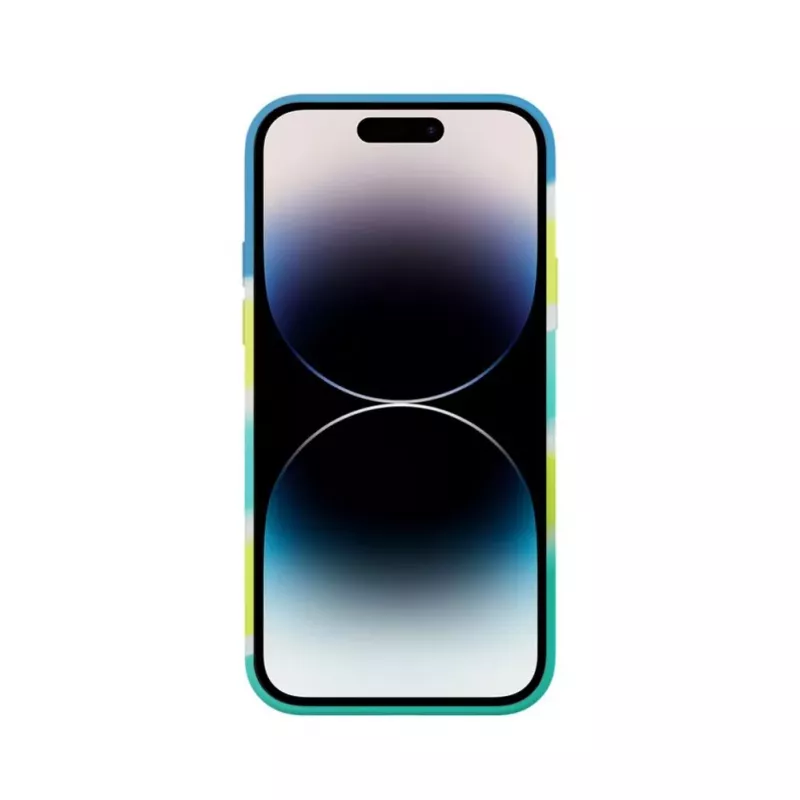 Evelatus Capa de silicone para Apple iPhone 15 Pro Max multicolor amarelo-verde
