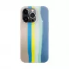 Evelatus Capa de silicone para Apple iPhone 15 Pro Max multicolor azul rosa