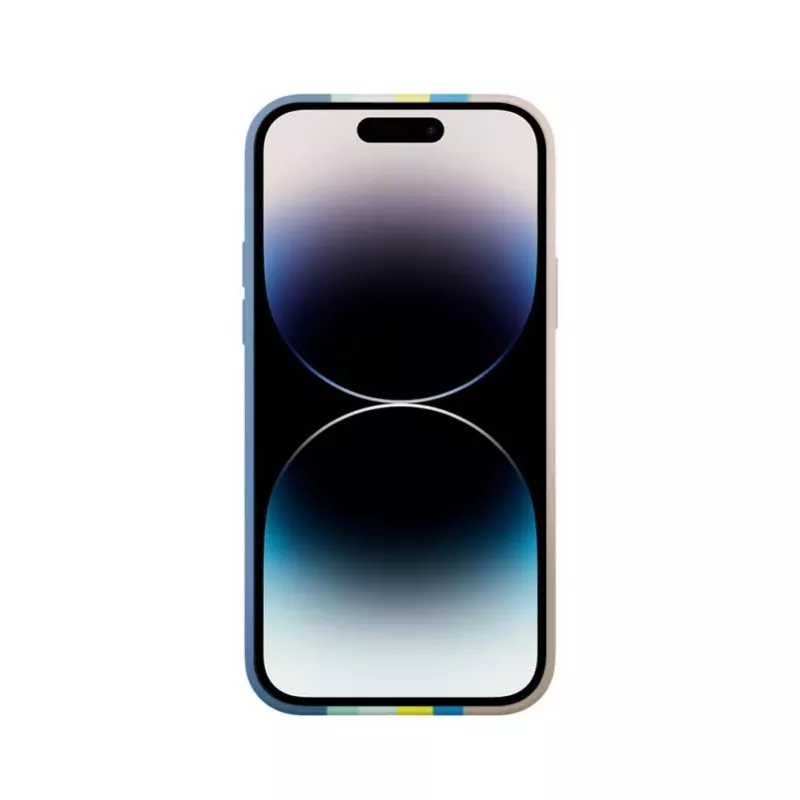 Evelatus Capa de silicone para Apple iPhone 15 Pro Max multicolor azul rosa