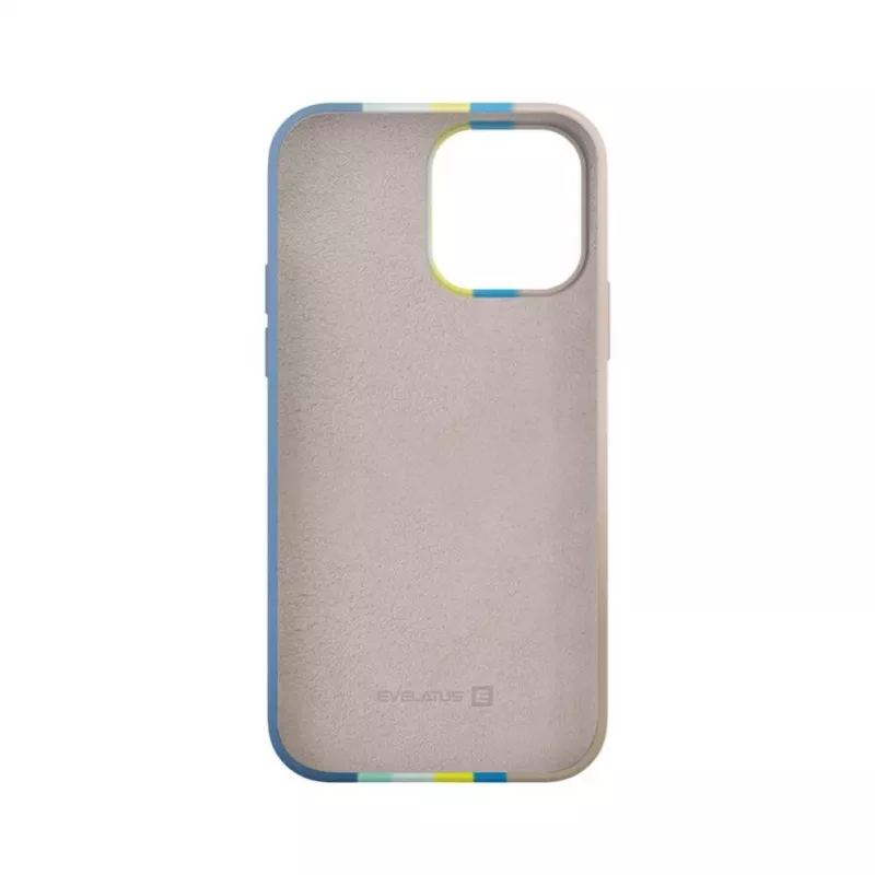 Evelatus Capa de silicone para Apple iPhone 15 Pro Max multicolor azul rosa