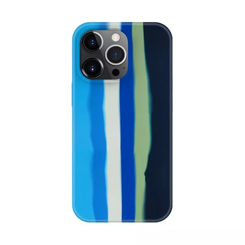 Evelatus Capa de silicone para Apple iPhone 15 Pro Max multicolor azul