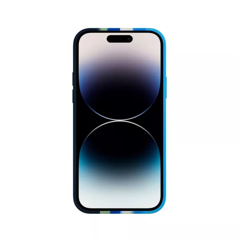 Evelatus Capa de silicone para Apple iPhone 15 Pro Max multicolor azul