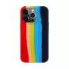 Evelatus Capa de silicone para Apple iPhone 15 Pro Max multicolor arco-íris