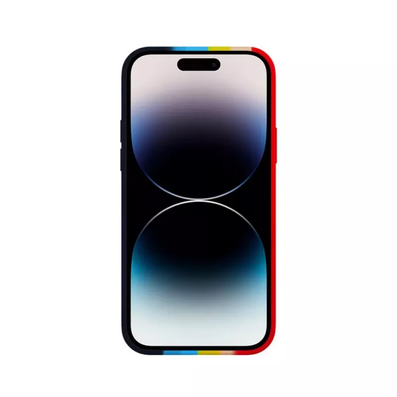 Evelatus Capa de silicone para Apple iPhone 15 Pro Max multicolor arco-íris
