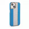 iLike Capa com diamantes e pele para Apple iPhone 15 azul