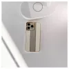 iLike Capa com diamantes e pele para Apple iPhone 15 Pro branca