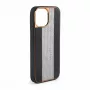 iLike Capa com diamantes e pele para Apple iPhone 15 Pro Max preta