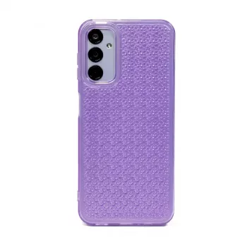 iLike Capa de silicone Shine transparente para Samsung Galaxy A14 5G violeta