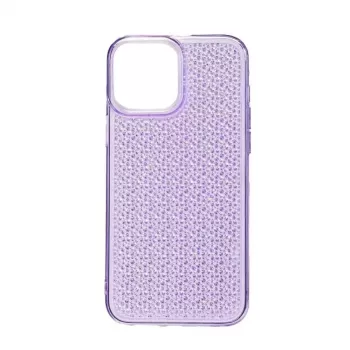 iLike Capa de silicone Shine transparente para Apple iPhone 14 violeta