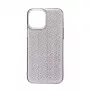 iLike Capa de silicone Shine transparente para Apple iPhone 14 preta