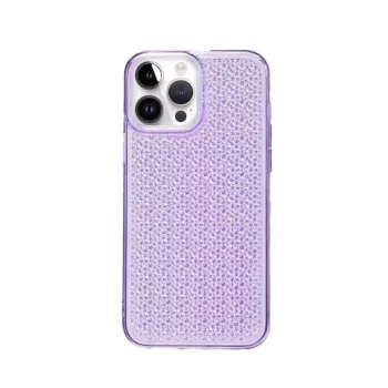 iLike Capa de silicone Shine transparente para Apple iPhone 14 Pro violeta
