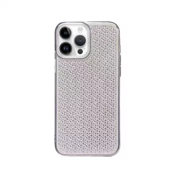 iLike Capa de silicone Shine transparente para Apple iPhone 14 Pro preta