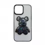 iLike Apple iPhone 15 Capa de silicone Print Desire Bear preto