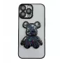 iLike Apple iPhone 15 Pro Capa de silicone Print Desire Bear preto
