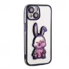 iLike Apple iPhone 13 Capa de silicone Print Desire Rabbit roxo