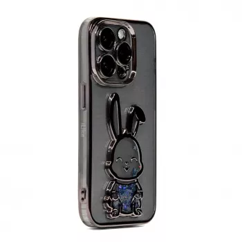 iLike Apple iPhone 13 Pro Capa de silicone Print Desire Rabbit preto