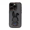iLike Apple iPhone 14 Pro Capa de silicone Print Desire Rabbit preto