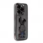 iLike Apple iPhone 15 Pro Capa de silicone Print Desire Rabbit preto