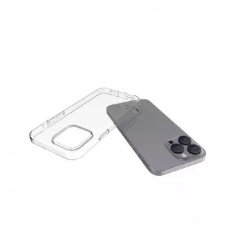Evelatus Apple iPhone 15 Pro Max Capa de silicone transparente 1,5mm TPU