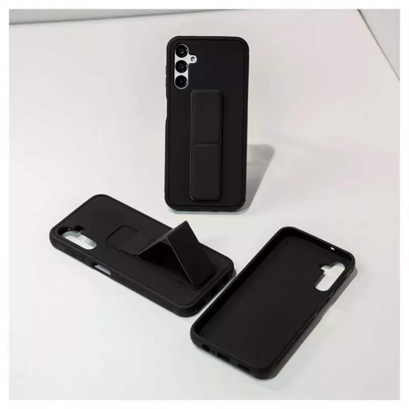 iLike Samsung Galaxy A14 5G Capa de silicone com suporte preto
