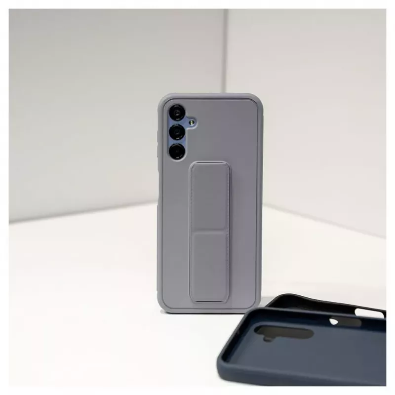 iLike Samsung Galaxy A14 5G Capa de silicone com suporte roxo