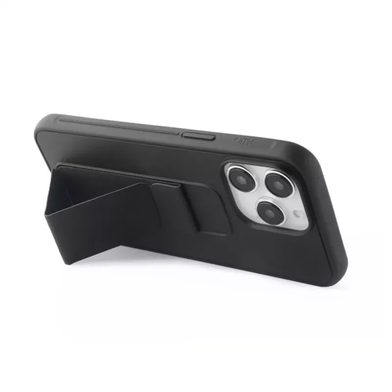 iLike Capa de silicone com suporte para Apple iPhone 14 Pro preta