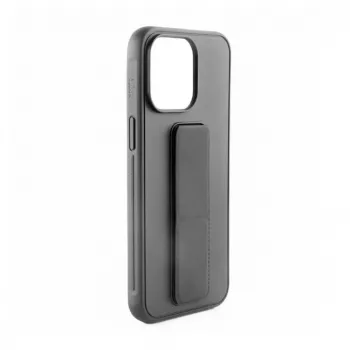 iLike Capa de silicone com suporte para Apple iPhone 15 preta