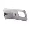 iLike Capa de silicone com suporte para Apple iPhone 15 prateada