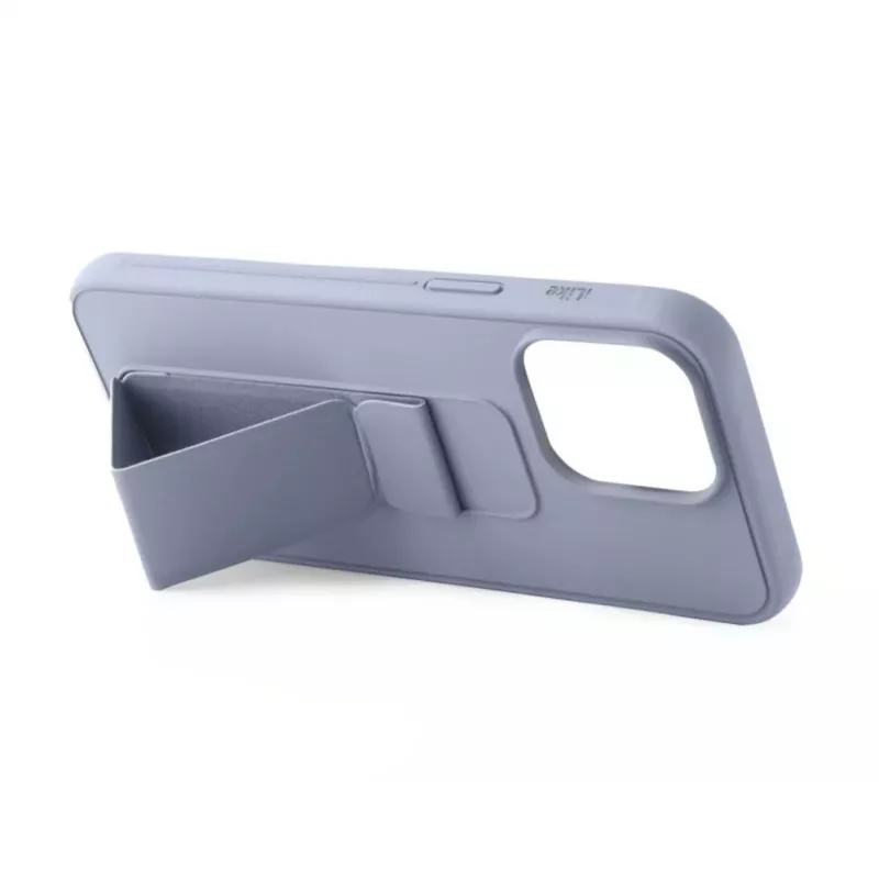 iLike Capa de silicone com suporte para Apple iPhone 15 roxa