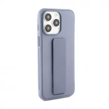 iLike Capa de silicone com suporte para Apple iPhone 15 Pro Max roxa