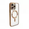 iLike Capa TPU Electroplate com MagSafe transparente dourada para Apple iPhone 15 Pro