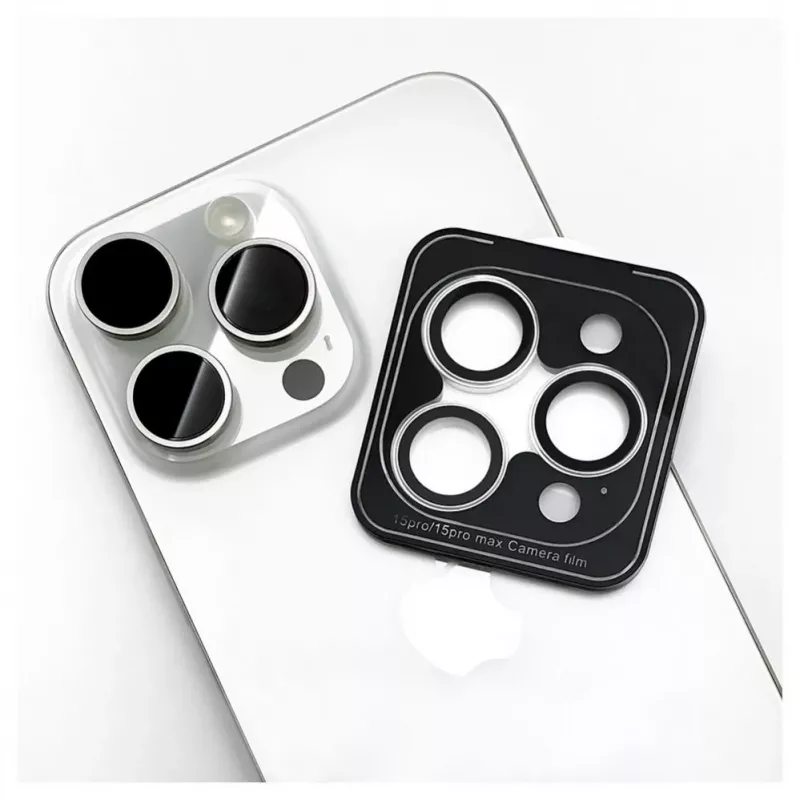 Evelatus Protetor de lente da câmara Armor White Titanium para Apple iPhone 15 Pro / 15 Pro Max