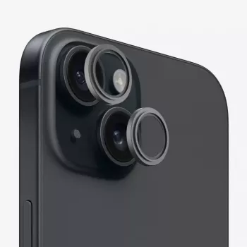 Evelatus Protetor de lente da câmara Armor preto para Apple iPhone 15