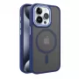 iLike Apple iPhone 15 Dual Metal Frame MagSafe Case azul