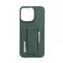 iLike Apple iPhone 15 Pro Max Leather Hidden Pocket Stand Cover verde
